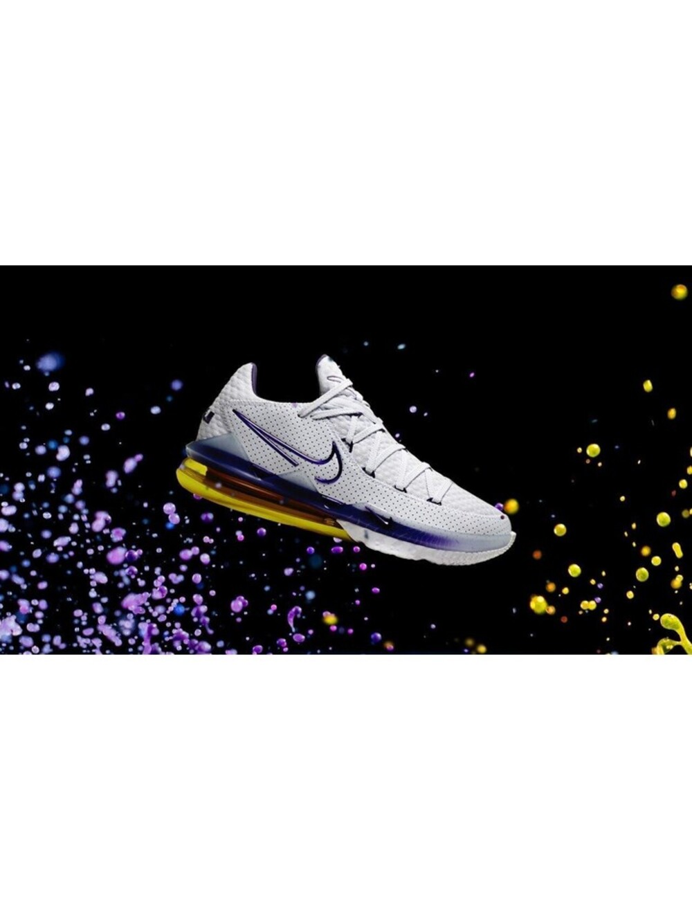 NIKE LEBRON XVII 17 LOW LAKERS BASKETBALL SHOES WHITE RARE CD5007-102 MENS 10 44
